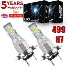 For Peugeot 208 2012-On H7 Super White 6000k Led Headlight Bulbs High/Low Beam