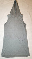 Women Dress Size L Laugh Out Loud Always Gray Hooded Casual