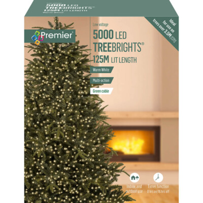 Premier 5000 LED Multi-Action TreeBrights Christmas Lights Timer - WARM ...