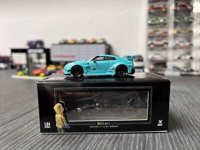Time Micro 1:64 Dream Nissan GT-R R35 LBWK Light Blue