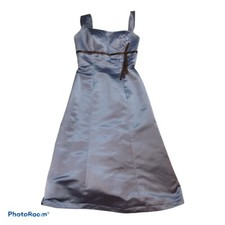   50 off SALE  BILL LEVKOFF SATIN Blue FORMAL GOWN WEDDING-BMAID-PROM Sz 4