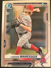 2021 BOWMAN DRAFT CHROME LANDON MARCEAUX ANGELS PROSPECT #BDC-115 1ST BOWMAN
