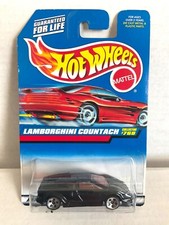 Hot Wheels LAMBORGHINI COUNTACH - 1998 #768 - Black, 5-Dot Wheels
