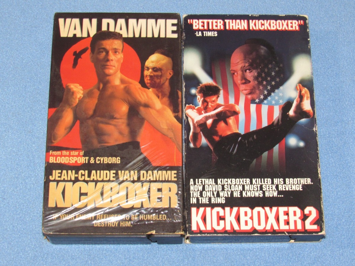 2 VHS Lot: KICKBOXER (1989) & KICKBOXER 2 (1991) ~Jean Claude Van