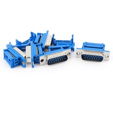 5pcs D-SUB DB15 15 Pin Male IDC Type Crimp Adapter for Flat Cable