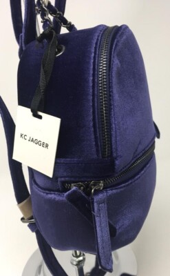 KC Jagger Sienna Navy Blue Mini Velvet Zipper Women display picture 3