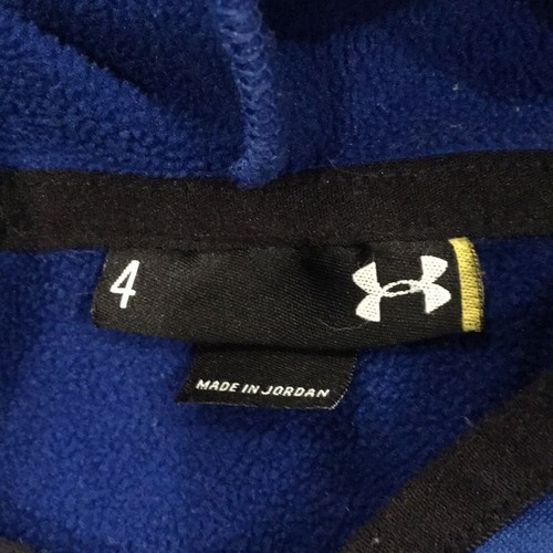 Under Armour Boys Sz 4 Activewear Hoodie Logo Sweatshirt Athletic - Picture 4 of 11