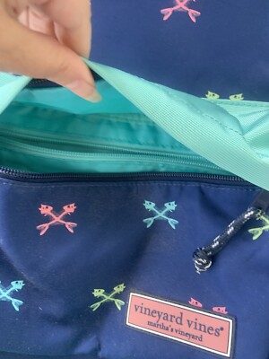 Vineyard Vines Green Fish Bones Backpack Vineyard Vines Backpack Navy Mint Green Fish Bones | eBay main image 3