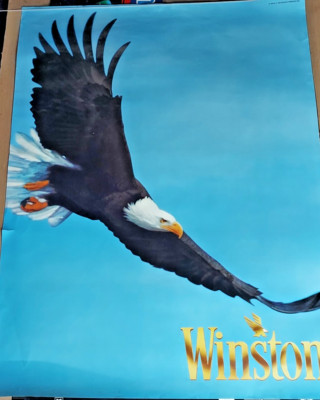 Winston Cigarettes-An Instinct For Quality-Bald Eagle-Print Ad 1991 35.5'' x 26.5