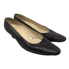 Silvia Fiorentina Brown Pumps Leather Womens 8.5 Slip On Shoes Vintage Classic