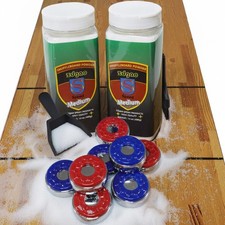 Shuffleboard Pucks w/ 2 Cans Shuffleboard Wax, Mini Dustpan and Brush for Shu...