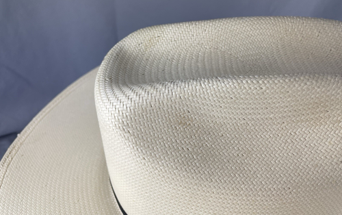 Resistol Cowboy Hat Tuff Anuff Vinylcote 5 Star Shantung Panama 57- 7 1/8 Texas - Picture 5 of 18