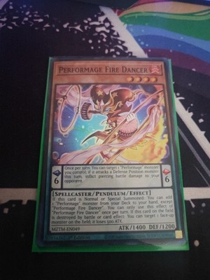 3x Performage Fire Dancer 1st Edition Super Rare MZTM-EN049 Yu-Gi-Oh!
