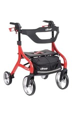 New Drive Medical Nitro Sprint Rollator Walker Heavy Duty w/Seat Red