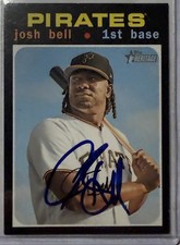 Josh Bell Autographed 2020 Topps Heritage #422 SP Pirates AUTO