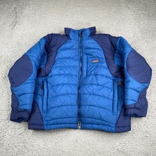 Patagonia Puff Rider Jacket Kids Large Blue Insulated Full Zip Outdoors 68380