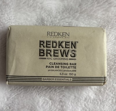 Redken Brews Cleansing Bar for Men   pH Balanced Face & Body Bar Soap 5.3 oz