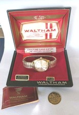 Vintage Waltham of Chicago Sea Capsule Men's Watch 1960's Original Box & Papers