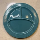 Homer Laughlin Fiesta Ware Turquoise Compartment Divided Grill 10 1/2” Plate