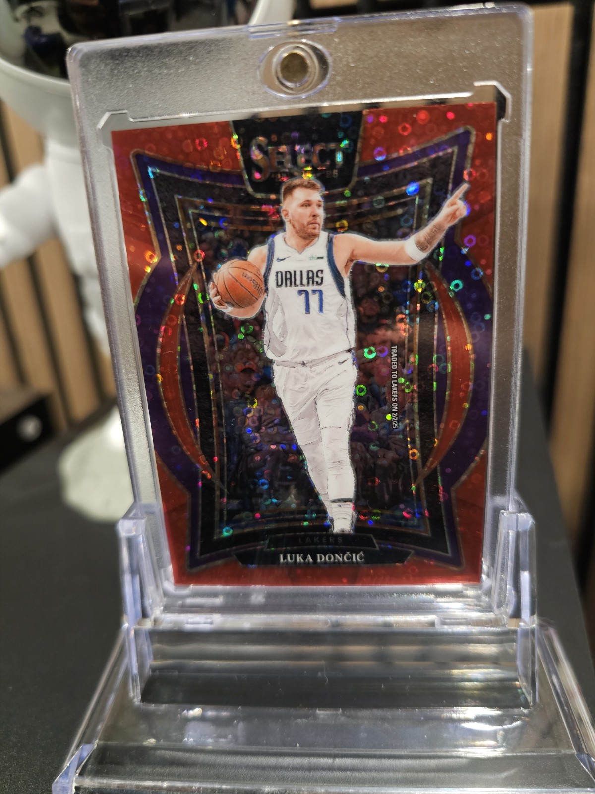 Luka Doncic 2024-25 Panini Select  Red Disco #56 Prizm /49  1st LAKERS card!!