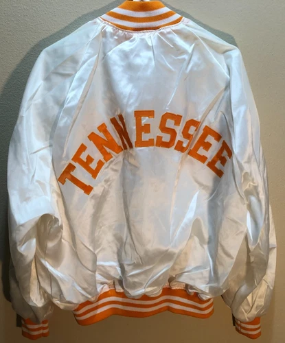 Tennessee Volunteers NCAA Vintage 90s Sewn Nylon Button Jacket Factory White XL
