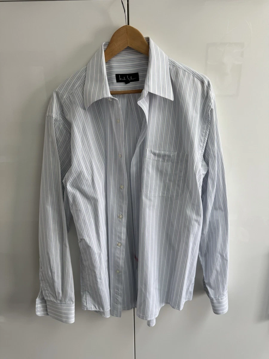 nicole miller men's dress shirts 90s Nicole Miller Air Travel Silk Shirt