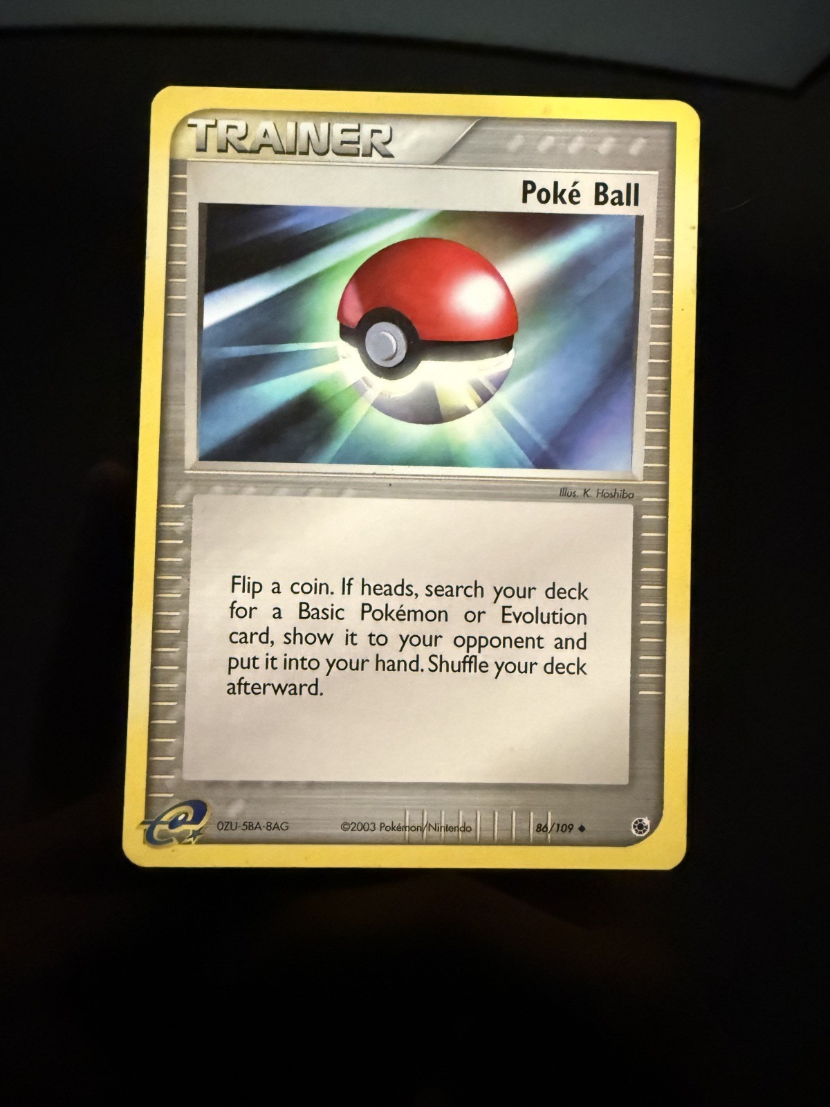 Poke Ball Uncommon EX Ruby and Sapphire 86/109 LP