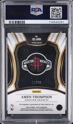 2023-24 Panini Select - Rookie Signatures Amen Thompson #RS-AMN