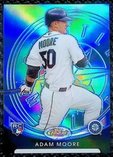 2010 Topps Finest #136 Blue Refractor #103/300 - Adam Moore - RC - Rays
