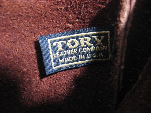 Vintage TORY Brown Leather 6" x 6" (2-Pocket) Belt Stash Treat Bait Pouch Bag - Picture 9 of 9