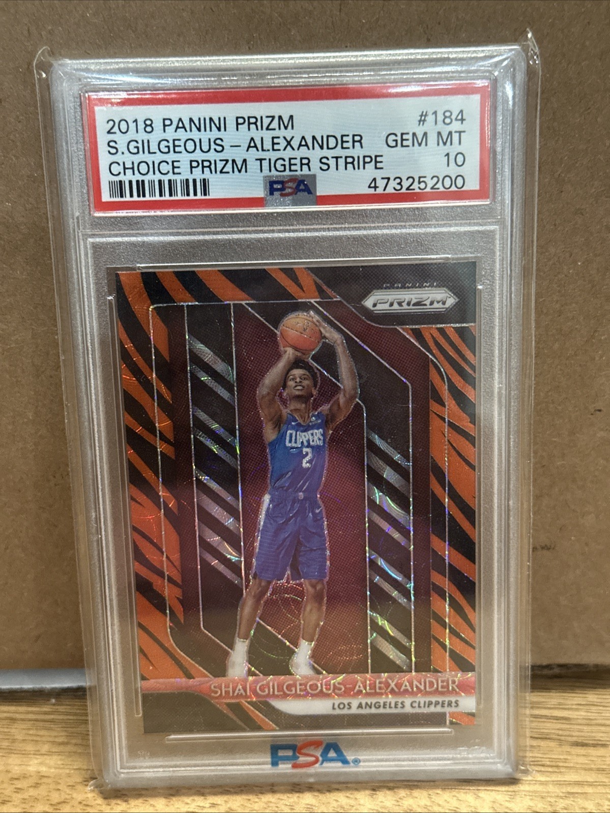 Shai Gilgeous-Alexander 2018 Prizm #184 Choice Tiger Stripe /(SSP