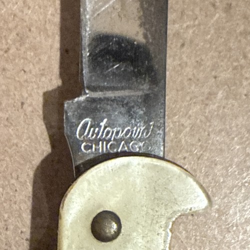 Coltello tascabile vintage apribottiglie birra cavatappi punto automatico fornitura hotel Detroit - Foto 9 di 10
