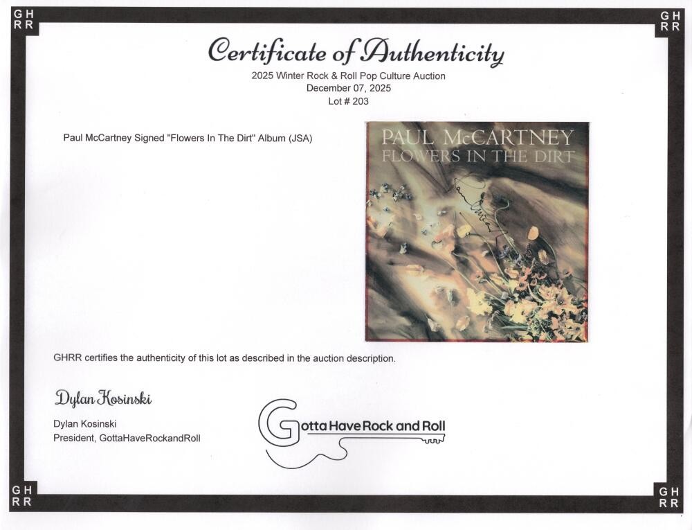 Paul McCartney The Beatles Signed Autograph Album Record Flowers