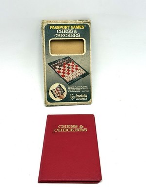 1979 INVICTA GAMES POCKET CHESS & CHECKERS NOS GG