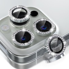 Compatible for iPhone 16 Pro/iPhone 16 Pro Max Camera Lens Protector Bling, 9...