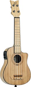 Bambou Series Ukulele Acoustique-Électrique Soprano tout-solide avec sac