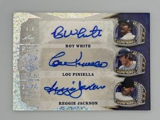 2024 Leaf Bronx Legacy 1978 Ring Team Triple Auto Reggie Jackson Piniella White