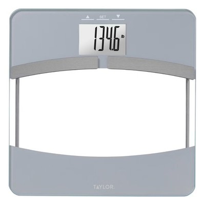 Glass Body Composition Bathroom Scale - Silver/Clear