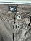 Vtg Y2K D&G Dolce & Gabbana Low Rise Brown Pedal Pushers Button Hem Fits XS⁠/S — photo 3