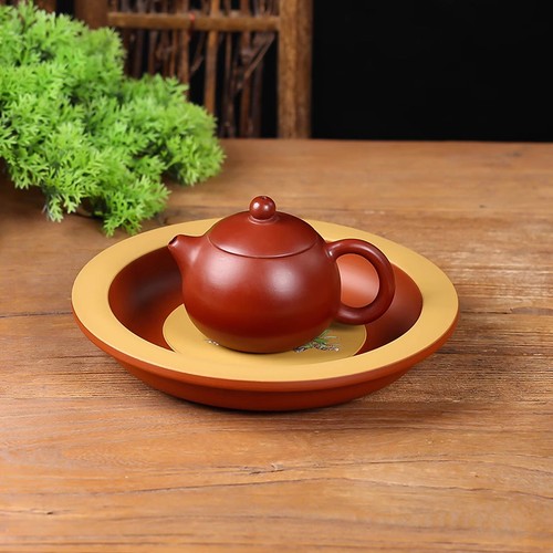 1 Pc Purple Clay Teapot Ceramic Base Support Plate Tea Set Accessories - Picture 2 of 2