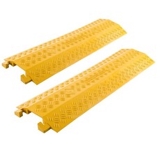2-Pack Extra Wide High-Traffic Pedestrian Cable Cover Wire Protector Ramp