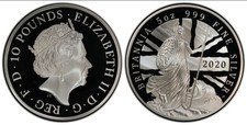 Great Britain 2020 Silver Proof £10 Britannia Coin In Original Holder With COA