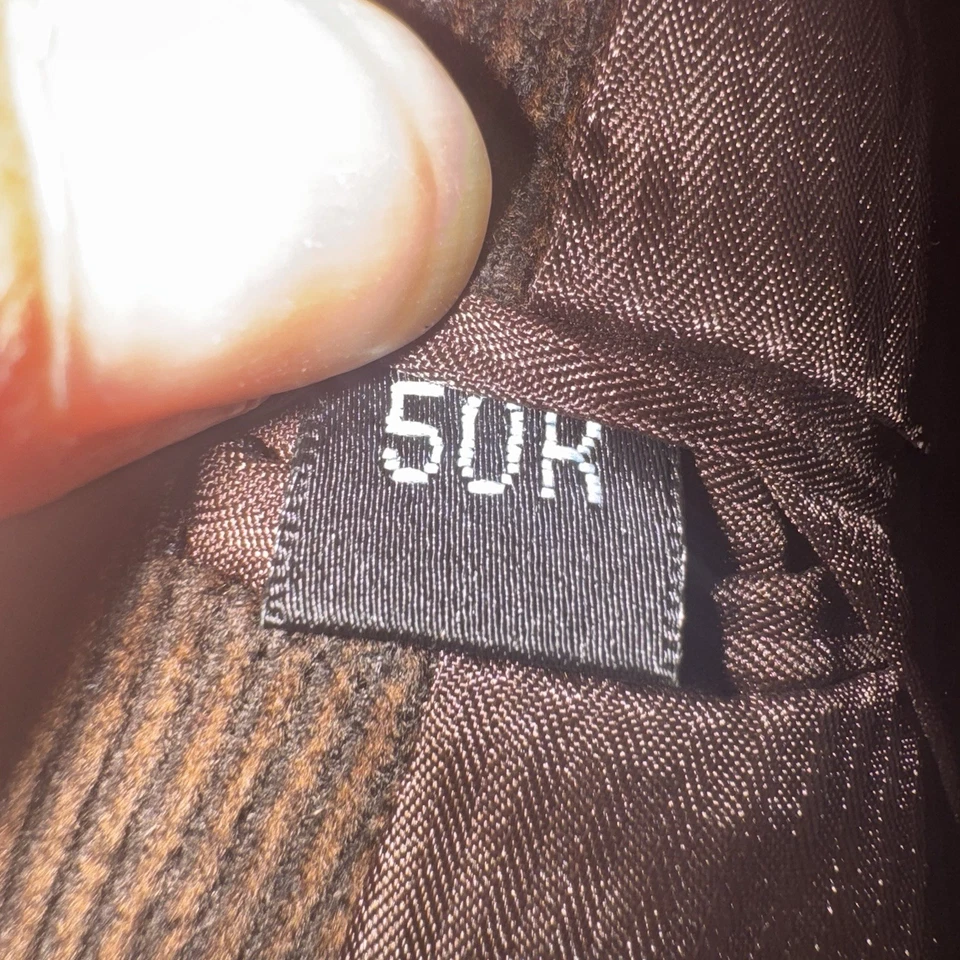 Chaqueta Abrigo Deportivo Zagato Para Hombre Blazer 50R Marrón Elefante Texturizado Pana Foto 3 de 4