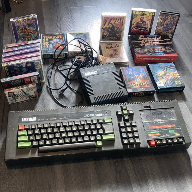 Amstrad CPC 464 Computer Bundle – Fully Working/Serviced, MP-1, Games