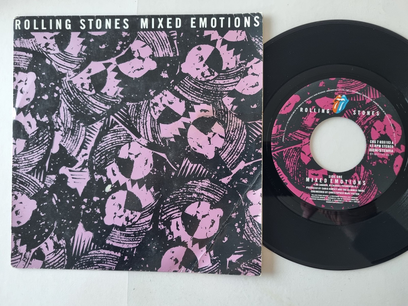 Rolling Stones - Mixed Emotions 7'' Vinyl Holland
