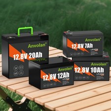 LiFePO4 Battery 12V 20Ah 12Ah 10Ah 7Ah Lithium Battery Built-in BMS for Marine