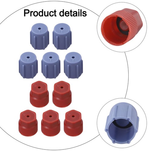 10Pcs R134a 13mm & 16mm AC System Cap Charging Port Service Cap High Low Side - Picture 10 of 24