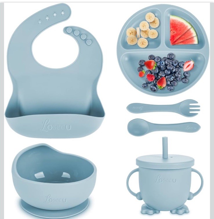 SWISHKID Silicone baby feeding set