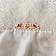 North Star Baby Blanket Satin Trim Ivory Thermal Crib 39x54 Soft USA