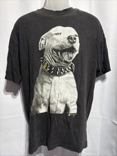 VTG 90s Cross Colours Pitbull Graphic T-Shirt Black Single Stitch Made In USA